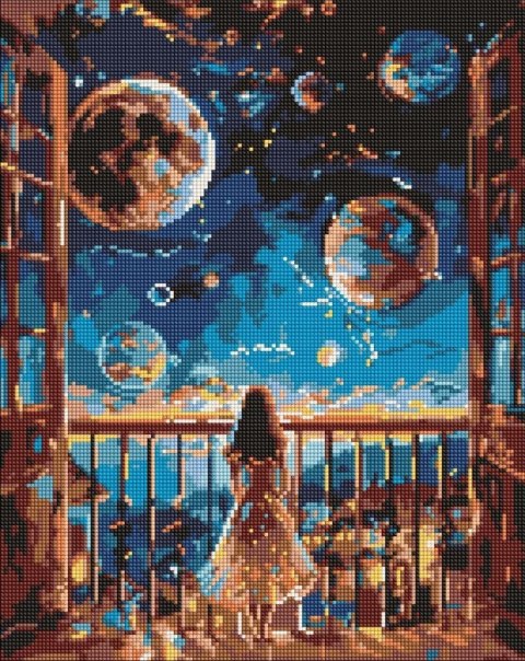 Diamentowa mozaika - Marzycielska noc 40x50cm Diamentowa mozaika - Marzycielska noc 40x50cm