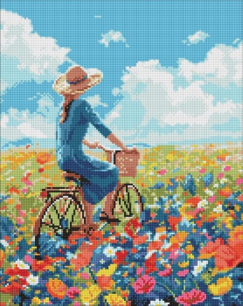 Diamentowa mozaika - Podróż w kwiatach 40x50cm Diamentowa mozaika - Podróż w kwiatach 40x50cm
