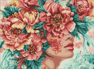 Diamentowa mozaika - Romantyzm kwiatów 30x40cm