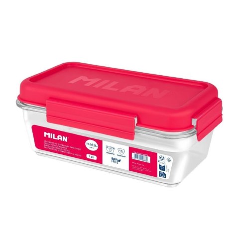 Pojemnik na lunch z tritanu 1,2L różowy MILAN Pojemnik na lunch z tritanu 1,2L różowy MILAN