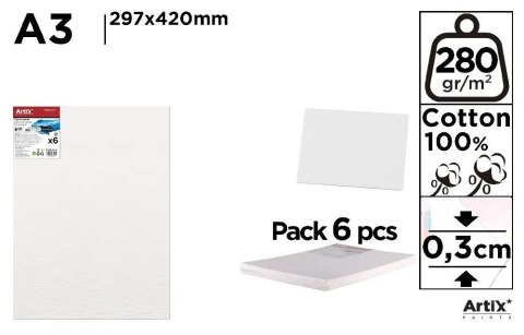 Tablica malarska A3 29,7x42x0,3cm (6szt) Tablica malarska A3 29,7x42x0,3cm (6szt)