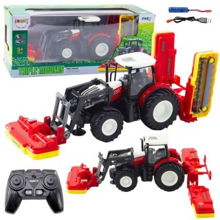 Traktor z kosiarkami zdalnie sterowany