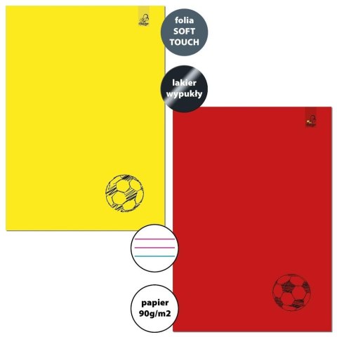 Zeszyt A4/32K 3-linie kolor 90g Goal (6szt) Zeszyt A4/32K 3-linie kolor 90g Goal (6szt)