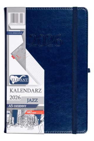 Jazz Kalendarz A5 dzienny granatowy