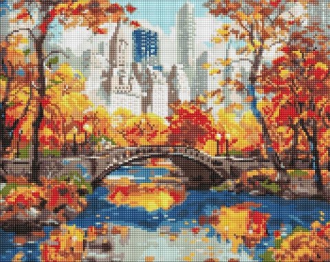 Diamentowa mozaika - Złoty park 40x50cm Diamentowa mozaika - Złoty park 40x50cm