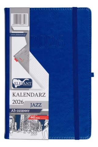 Jazz Kalendarz A5 dzienny niebieski