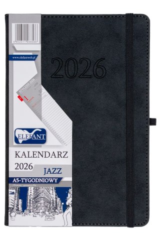 Jazz Kalendarz A5 tygodniowy grafitowy