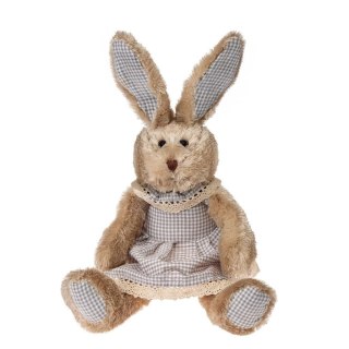 Królik Mellin w szarej sukience 25cm