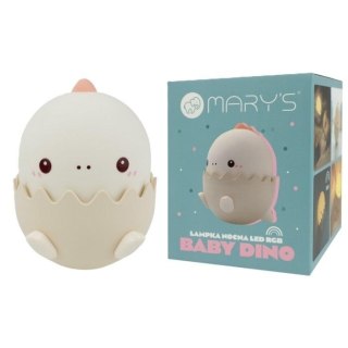 Lampka nocna LED baby dino różowy