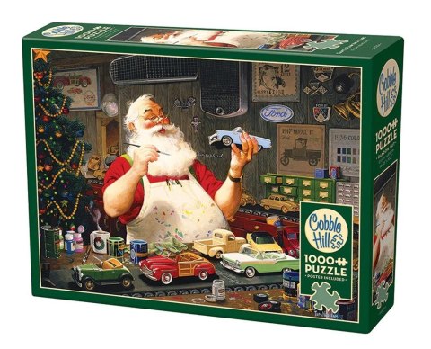 Puzzle 1000 Święty Mikołaj maluje samochody G3 Puzzle 1000 Święty Mikołaj maluje samochody G3
