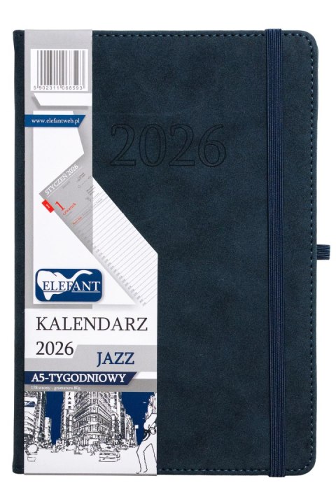Jazz Kalendarz A5 tygodniowy granatowy Jazz Kalendarz A5 tygodniowy granatowy