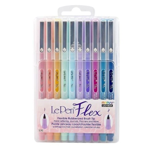 Cienkopisy Le Pen Flex Pastel 10 kolorów Cienkopisy Le Pen Flex Pastel 10 kolorów