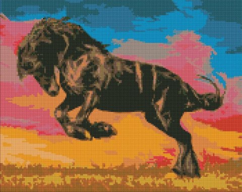 Diamentowa mozaika - Majestatyczny mustang 40x50cm Diamentowa mozaika - Majestatyczny mustang 40x50cm