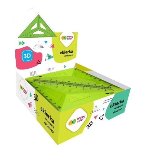 Ekierka 3D 45* 13cm (25szt) HAPPY COLOR Ekierka 3D 45* 13cm (25szt) HAPPY COLOR