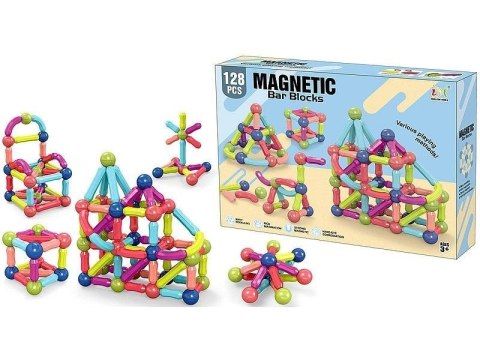 Klocki magnetyczne 3D 128el Klocki magnetyczne 3D 128el