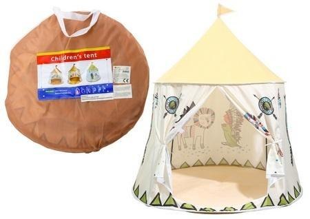 Namiot indiański tipi dla dzieci beżowy 125cm Namiot indiański tipi dla dzieci beżowy 125cm