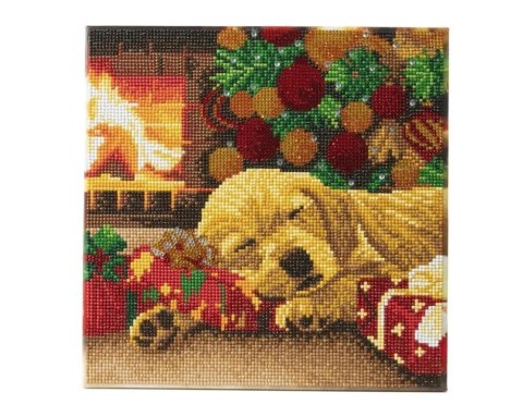 Obraz na płótnie 30x30cm z mozaiką Labrador Obraz na płótnie 30x30cm z mozaiką Labrador