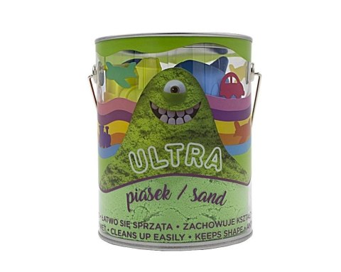 Ultra Piasek 900g zielony + 4 foremki Pojazdy Ultra Piasek 900g zielony + 4 foremki Pojazdy