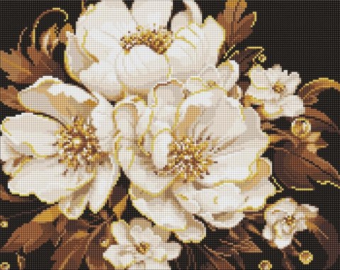 Diamentowa mozaika - Biała delikatność 40x50cm Diamentowa mozaika - Biała delikatność 40x50cm