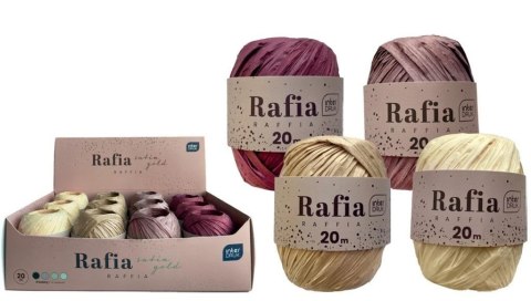 Rafia na szpulce 20m Satin Gold (12szt) Rafia na szpulce 20m Satin Gold (12szt)