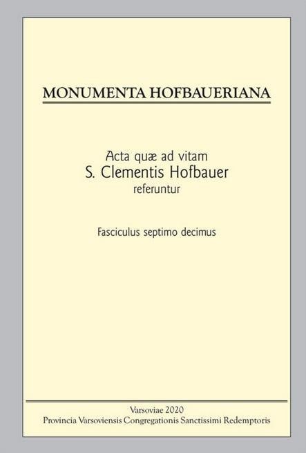 Monumenta Hofbaueriana Tom 17 Monumenta Hofbaueriana Tom 17
