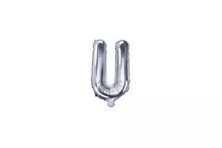 Balon fol.Litera U 35cm srebrny 72359