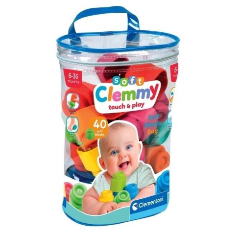 Clemmy Soft. Woreczek z 40 klockami Clemmy Soft. Woreczek z 40 klockami