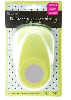 Dziurkacz ozdobny 6,3cm kółko z falbanką Dziurkacz ozdobny 6,3cm kółko z falbanką