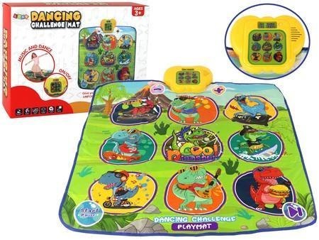 Mata do tańczenia z motywem dinozaurów 90cmx86cm Mata do tańczenia z motywem dinozaurów 90cmx86cm