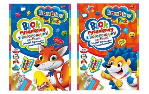 Blok rysunkowy kolor A4/16K Plus (10szt) BAMBINO Blok rysunkowy kolor A4/16K Plus (10szt) BAMBINO