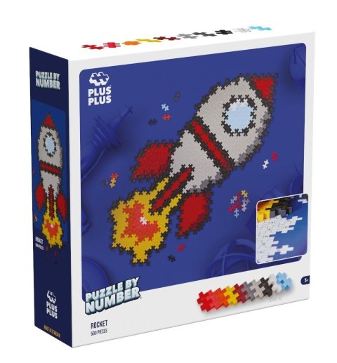 Klocki Plus-Plus Puzzle By Numbers Rakieta 500el Klocki Plus-Plus Puzzle By Numbers Rakieta 500el