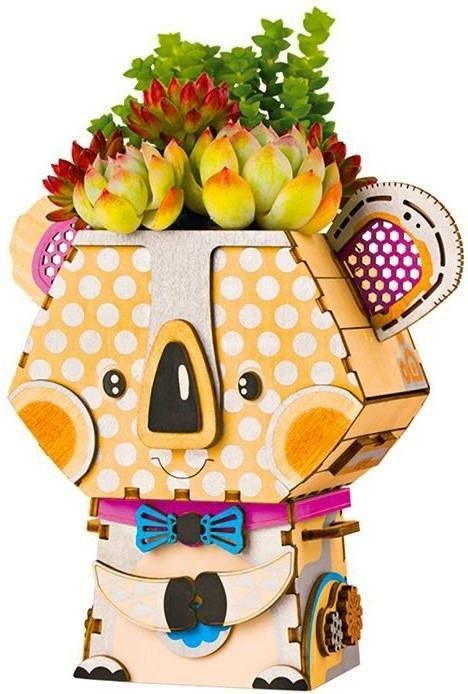 Puzzle Drewniane 3D Doniczka Koala Puzzle Drewniane 3D Doniczka Koala
