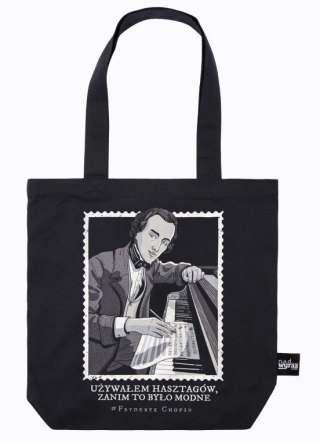 Torba bawełniana czarna Fryderyk Chopin