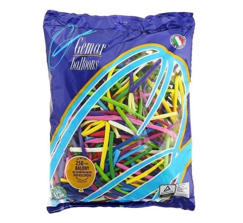 Balony do modelowania Różnokolorowe MIX 250szt. Balony do modelowania Różnokolorowe MIX 250szt.
