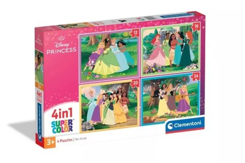 CLE puzzle 4w1 SuperKolor Disney Princess 21746 CLE puzzle 4w1 SuperKolor Disney Princess 21746