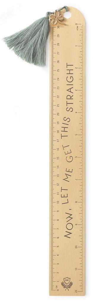 Linijka "Let Me Get This Straight" 30cm miedziana Linijka "Let Me Get This Straight" 30cm miedziana