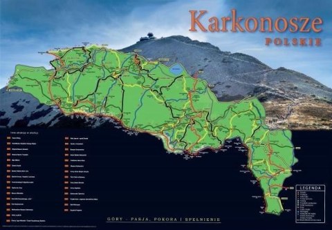 Mapa Zdrapka - Karkonosze polskie Mapa Zdrapka - Karkonosze polskie