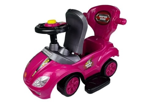 Jeździk z Pchaczem Mega Car 3w1 Różowy Jeździk z Pchaczem Mega Car 3w1 Różowy