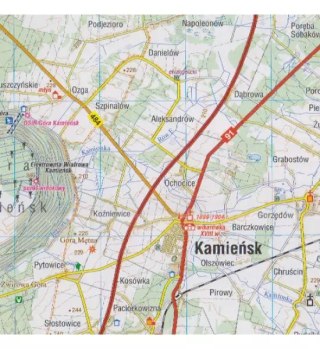 Łódzkie, część północna. Mapa turystyczna, 1:100 000