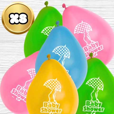DUŻE BALONY BABY SHOWER PRZYJĘCIE 8 SZT 30 CM NARODZINY DZIECKA DUŻE BALONY BABY SHOWER PRZYJĘCIE 8 SZT 30 CM NARODZINY DZIECKA