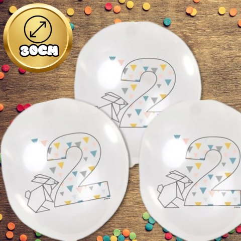 DUŻE BALONY TRANSPARENTNE BIAŁE 12 SZT 2 LATA ORIGAMI DRUGIE URODZINY DUŻE BALONY TRANSPARENTNE BIAŁE 12 SZT 2 LATA ORIGAMI DRUGIE URODZINY