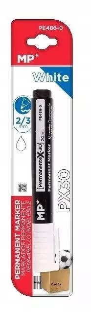 Marker permanentny 2,0/3,0mm biały Marker permanentny 2,0/3,0mm biały