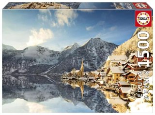 Puzzle 1500 elementów. Hallstatt zimą, Austria