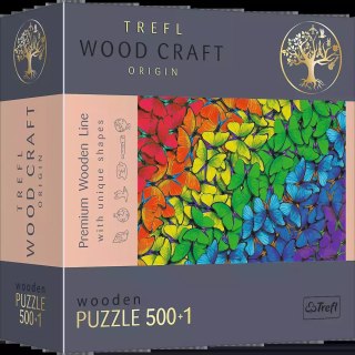 Puzzle drewniane 500+1 elementów. Tęczowe motyle