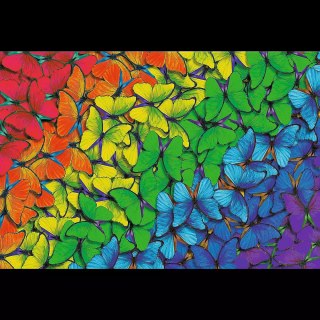 Puzzle drewniane 500+1 elementów. Tęczowe motyle