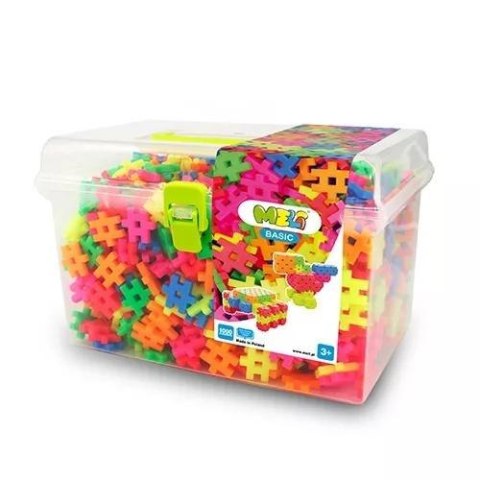 Klocki Meli Basic Neon Travel Box 1000szt Klocki Meli Basic Neon Travel Box 1000szt
