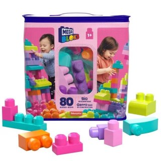 Mega Bloks Klocki w torbie 80 el. różowe