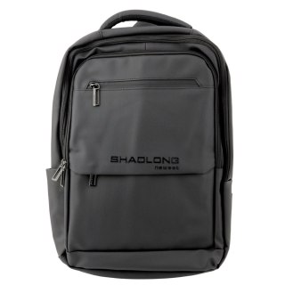 Plecak Miejski Biznesowy USB Kieszeń Na Laptopa Czarny 16L