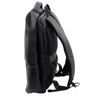 Plecak Miejski Biznesowy USB Kieszeń Na Laptopa Czarny 16L