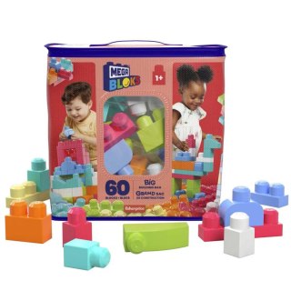 Mega Bloks Duża ECO torba z klockami różowa